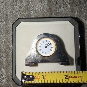 Silver and Gold Desk Clock